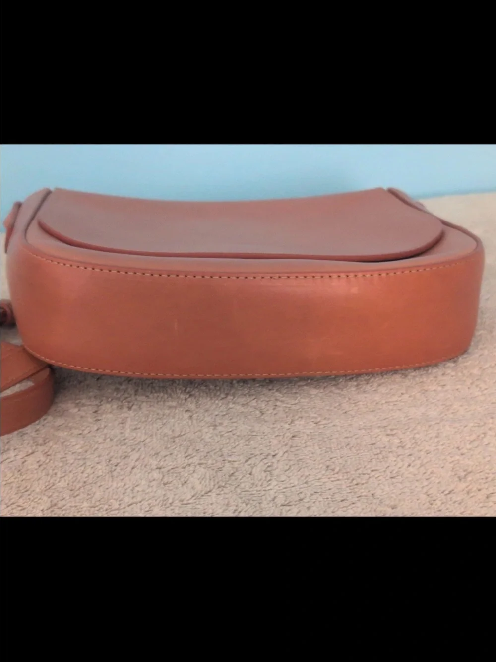 Mansur Gavriel Leather Crossbody Bag — Cognac/Tan